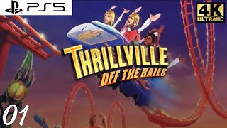 Thrillville Off The Rails PS5 Lets Play Part 1 Thrillville Stunts  No Commentary 4K60fps [upl. by Feinstein]