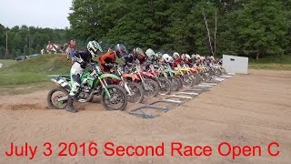 Hurricane Hills MX Race 2 Open C class 7 3 2016 [upl. by Yrrol407]