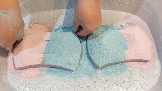 Thick Tender Paste and Strong Bleach Rinse 💙 Sponges Squeezing and Handmixing 💗 ASMR [upl. by Hinda726]