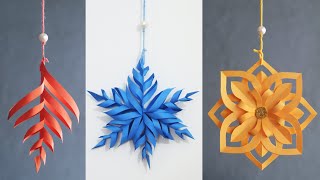 DIY ORIGAMI FLOWER CROSS WALL HANGING I DIY WALL DECOR IDEAS I EASY DIY PAPER CRAFTS [upl. by Hammel]