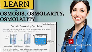 ►Learn about Osmosis Osmolarity Osmolality I Everyday Nursing Knowledge [upl. by Teahan183]