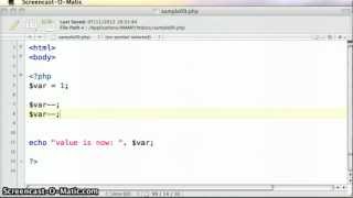 PHP Incrementing amp Decrementing Operators  tutorial 091 [upl. by Florrie]