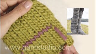 How to knit stitches from a loose strand [upl. by Anelad]