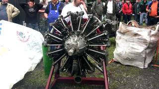 9 Cylinder Radial Engine Runs  Sternmotor läuft [upl. by Aver312]