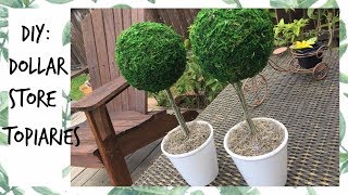 DIY Dollar Store Topiaries [upl. by Lammond449]