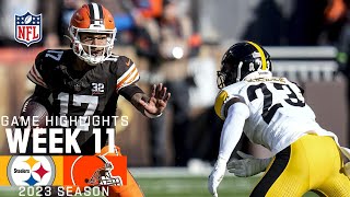 Pittsburgh Steelers vs Cleveland Browns  2023 Week 11 Game Highlights [upl. by Acsirp19]