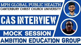 CCCU CAS INTERVIEW MOCK TEST  MPH GLOBAL PUBLIC HEALTH CANTERBURY CHRIST CHURCH UNIVERSITY  UK [upl. by Rudyard]