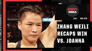 Zhang Weili talks KO win vs Joanna Jedrzejczyk at UFC 275  ESPN MMA [upl. by Atiuqer]