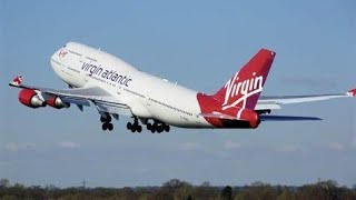 VIRGIN ATLANTIC B747400 SPECTACULAR TAKE OFF  MANCHESTER AIRPORT [upl. by Naivat]