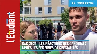 quotJe pense avoir 17 quot Les réactions des lycéens après lépreuve de spécialité du bac 2022 [upl. by Almire]