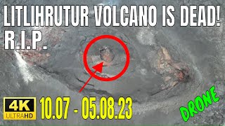 2023 Iceland VOLCANO IS DEAD 🌋No hot lava found in the crater or lavafields Latest drone 100823 [upl. by Leoj]