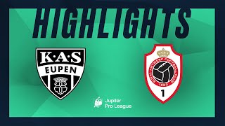 KAS Eupen  Royal Antwerp FC hoogtepunten [upl. by Ekihc]