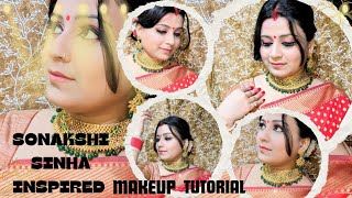 Sonakshi Sinha reception inspired makeup look ❤️❤️reception makeup look ❤️Newly bride makeup❤️❤️❤️ [upl. by Alimaj]