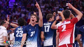 France overpowers Poland for mens volleyball gold medal in front of ELECTRIC crowd  Paris Olympics [upl. by Mord317]