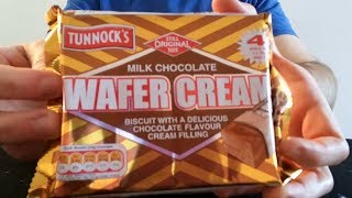 Tunnocks Milk Chocolate Wafer Creams Review [upl. by Llerrud552]