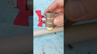 DIY plumbing basics How to securely embed a tap into a plastic pipe under pressure shorts tips [upl. by Rehtae]