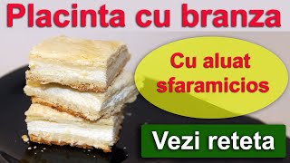 Placinta cu branza dulce de vaci  reteta delicioasa cu foi de post [upl. by Betthezel]