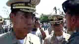 INQUIRERnet Video Rear admiral conducts navy inspection [upl. by Elly]