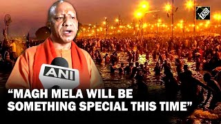 UP Yogi Adityanath offers prayers to River Ganga inspects Magh Mela preparations [upl. by Eillehs]