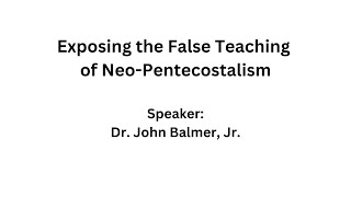 PFBC Live Exposing the False Teaching of NeoPentecostalism [upl. by Eremehc]