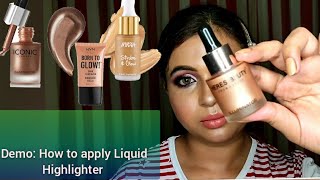 Demo How to apply illuminator for glossy makeup Liquid Highlighter [upl. by Ring]