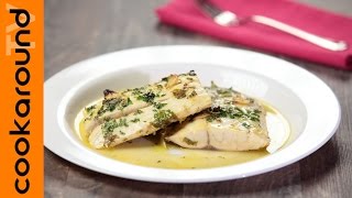 Filetto di spigola al profumo di limone  Ricette secondi di pesce [upl. by Yelsehc]