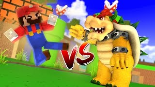 MARIO VS BOWSER  Planeta dos Desenhos 7 ‹ Minecraft › [upl. by Aiekan]