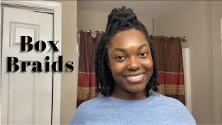 HOW TO Box braids over THICK locs  Protective Style  Naomi Onlae [upl. by Markowitz]