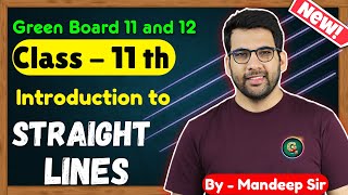 Class  11 Intro to Straight Lines Maths  CBSE NCERT  New Book  Green Board [upl. by Narahs]