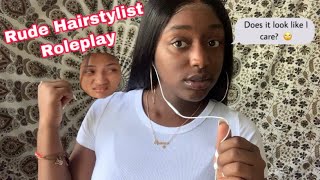 ASMR Ghetto Hair Stylist Roleplay Pt 2 💇🏾‍♀️😡 Gum chewing  Smacking [upl. by Broderick]