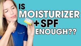 Is A Moisturizer with SPF Enough Protection  Drugstore Product Favorites [upl. by Aitak385]