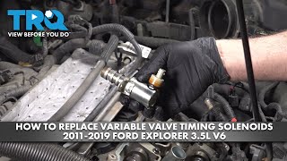 How to Replace Variable Valve Timing Solenoids 20112019 Ford Explorer 35L V6 [upl. by Cyb]