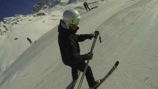 CARVING SKIING SKI CARVING SLALOM PART 2 GoPro 2014 [upl. by Aratas]