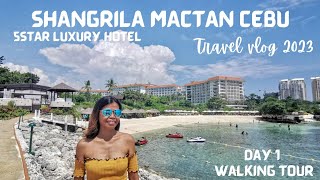 Day 1 Walking Tour at Shangrila Mactan Cebu Philippines  Travel Vlog 2023  Cebuana Travels [upl. by Aneehta]