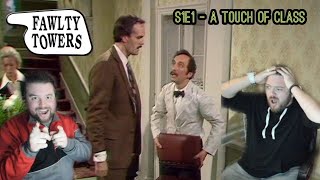 John Cleese  GOAT Americans React To quotFawlty Towers  S1E1  A Touch Of Classquot [upl. by Edlihtam]