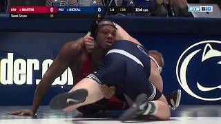 184 LBS 1 Bo Nickal Penn State vs 2 Myles Martin Ohio State  Big Ten Wrestling [upl. by Hank]