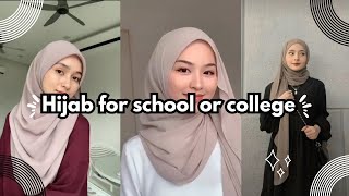 Hijab tutorial for school or college Hijab style  Fairy shany [upl. by Einnaf926]