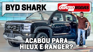 BYD SHARK DIRIGIMOS a picape híbrida que atacará Ranger e Hilux no Brasil [upl. by Caassi]