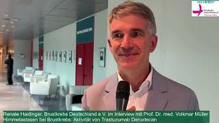 ESMO23 Prof Volkmar Müller Hirnmetastasen bei Brustkrebs Aktivität von Trastuzumab Deruxtecan [upl. by Venator434]