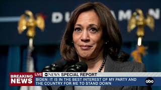 Joe Biden endorses Kamala Harris after dropping out of 2024 presidential race [upl. by Rellek]