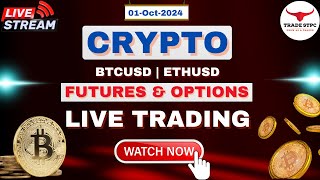 🔴 Crypto Live Trading  BTCUSD  01 Oct 2024 by Trade STPC [upl. by Valaree]