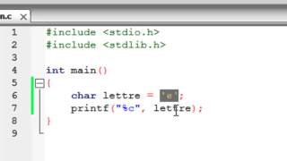 LANGAGE C  11  Le type char [upl. by Lulu]