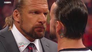 Tensions mount between CM Punk and Triple H Raw Aug 1 2011 [upl. by Caye311]