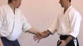 aikido instruction katate dori gyaku hanmi nikkyo ura waza kihon [upl. by Ahsiral]