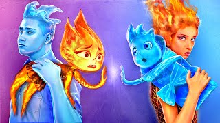 Ember and Wade from Elemental Have Children Fire vs Water Parenting Hacks [upl. by Taffy333]