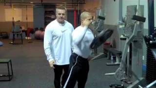 One Arm Barbell Shoulder Thrust [upl. by Aseen]