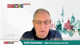 ESMO Congress 2023 Patient Advocacy Track Testimonial with André Deschamps [upl. by Ahseinek]