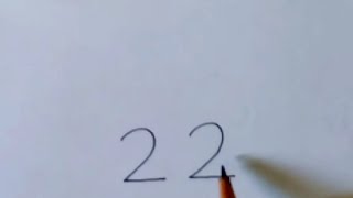 How to draw bunny from number 22 step by stepLine Artrabbit drawing easyanimals drawing [upl. by Arissa]