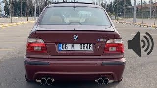 BMW E39 M5 Eisennmann Race Exhaust Sounds Cold Start Revs and Flyby [upl. by Sirc]