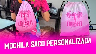 COMO FAZER MOCHILA MOCHILA SACO EM SUBLIMAÇÃO TOTAL [upl. by Dibbell]